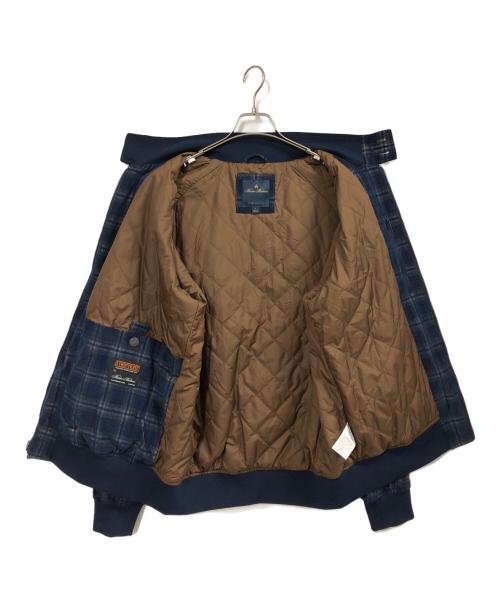 BROOKS BROTHERS（ブルックスブラザーズ）BROOKS BROTHERS (ブルックスブラザーズ) コットンコーデュロイ GFロゴ チェック キルティング ボマージャケット ネイビー サイズ:Lの古着・服飾アイテム