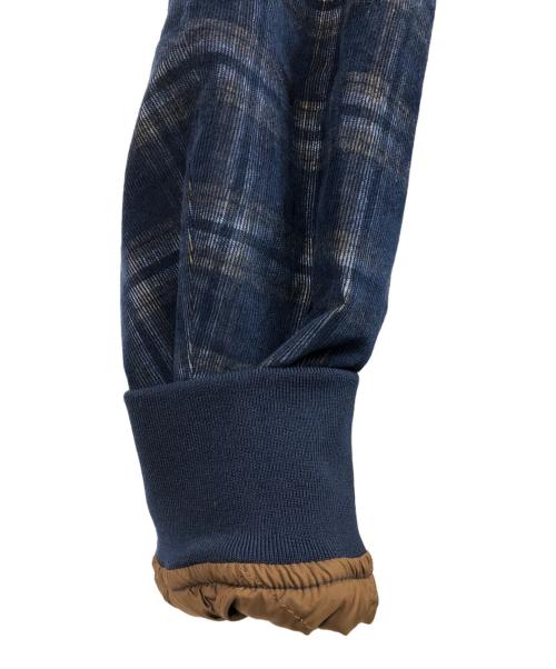 BROOKS BROTHERS（ブルックスブラザーズ）BROOKS BROTHERS (ブルックスブラザーズ) コットンコーデュロイ GFロゴ チェック キルティング ボマージャケット ネイビー サイズ:Lの古着・服飾アイテム