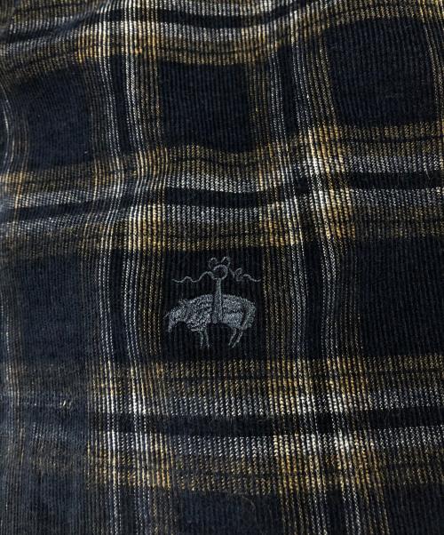 BROOKS BROTHERS（ブルックスブラザーズ）BROOKS BROTHERS (ブルックスブラザーズ) コットンコーデュロイ GFロゴ チェック キルティング ボマージャケット ネイビー サイズ:Lの古着・服飾アイテム