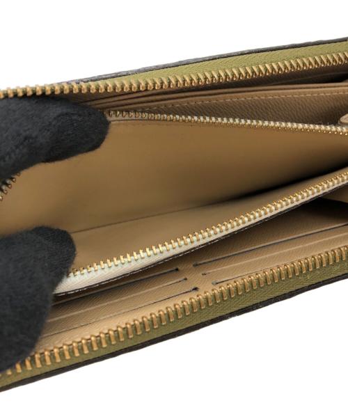 LOUIS VUITTON（ルイ ヴィトン）LOUIS VUITTON (ルイ ヴィトン) ジッピーウォレット ベージュ×グリーンの古着・服飾アイテム