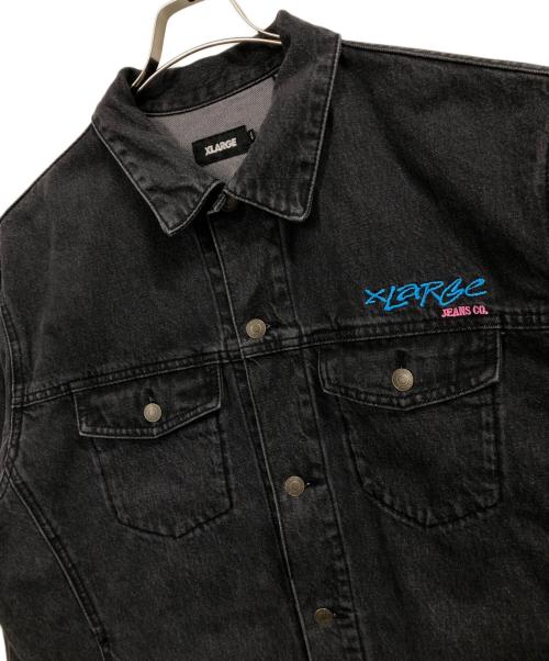 X-LARGE（エクストララージ）X-LARGE (エクストララージ) デニムジャケット ブラック サイズ:XLの古着・服飾アイテム
