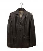 BURBERRY LONDONバーバリーロンドン）の古着「ラムレザージャケット」｜ブラウン