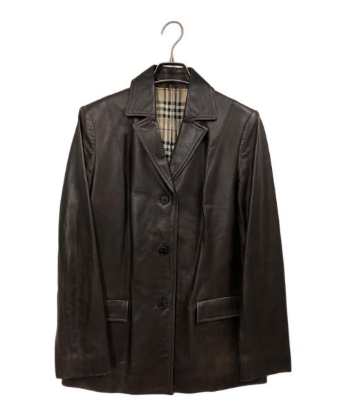 BURBERRY LONDON（バーバリーロンドン）BURBERRY LONDON (バーバリーロンドン) ラムレザージャケット ブラウン サイズ:40の古着・服飾アイテム
