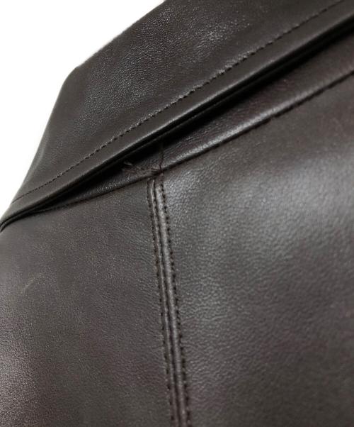 BURBERRY LONDON（バーバリーロンドン）BURBERRY LONDON (バーバリーロンドン) ラムレザージャケット ブラウン サイズ:40の古着・服飾アイテム