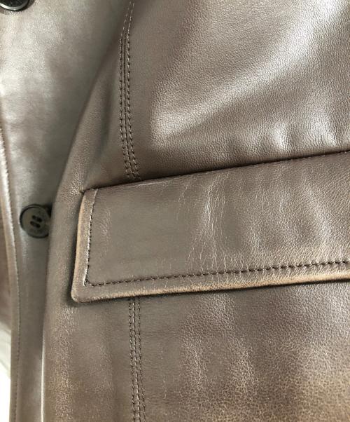 BURBERRY LONDON（バーバリーロンドン）BURBERRY LONDON (バーバリーロンドン) ラムレザージャケット ブラウン サイズ:40の古着・服飾アイテム