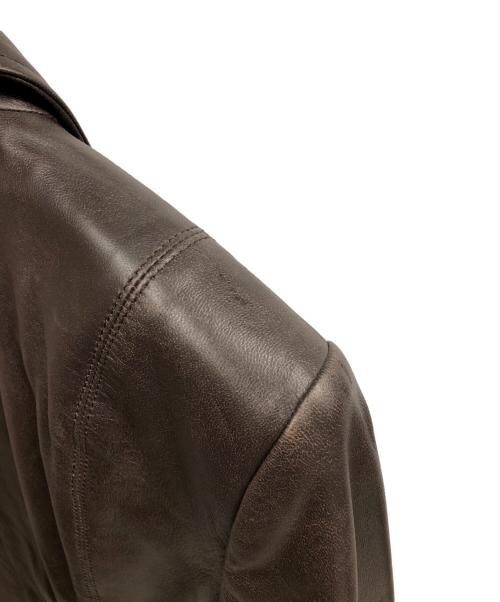 BURBERRY LONDON（バーバリーロンドン）BURBERRY LONDON (バーバリーロンドン) ラムレザージャケット ブラウン サイズ:40の古着・服飾アイテム
