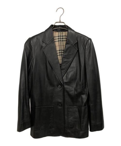 BURBERRY LONDON（バーバリーロンドン）BURBERRY LONDON (バーバリーロンドン) ラムレザージャケット ブラック サイズ:40の古着・服飾アイテム