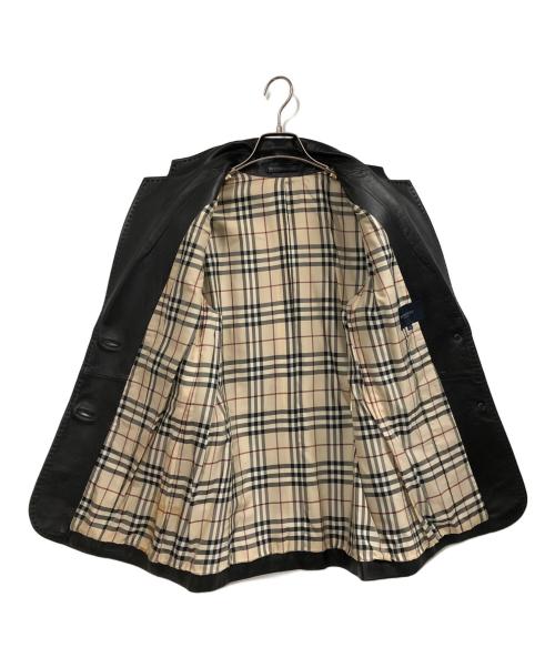 BURBERRY LONDON（バーバリーロンドン）BURBERRY LONDON (バーバリーロンドン) ラムレザージャケット ブラック サイズ:40の古着・服飾アイテム