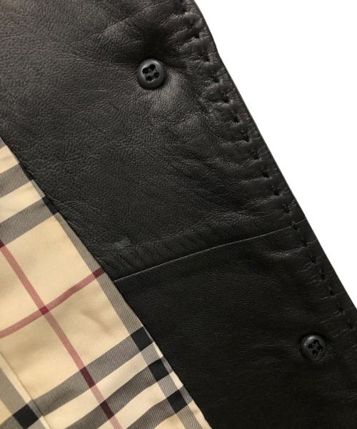 BURBERRY LONDON（バーバリーロンドン）BURBERRY LONDON (バーバリーロンドン) ラムレザージャケット ブラック サイズ:40の古着・服飾アイテム