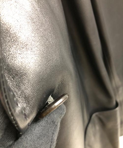 BURBERRY LONDON（バーバリーロンドン）BURBERRY LONDON (バーバリーロンドン) ラムレザージャケット ブラック サイズ:40の古着・服飾アイテム