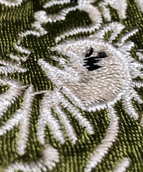 花旅楽団（ハナタビガクダン）花旅楽団 (ハナタビガクダン) リバーシブルスカジャン ベージュ×カーキ サイズ:Lの古着・服飾アイテム