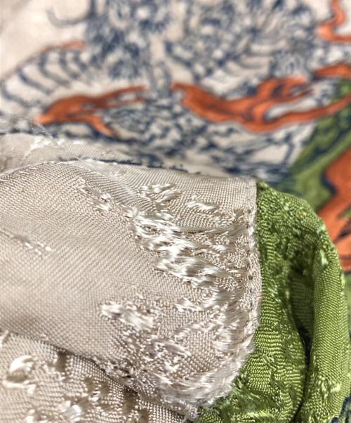 花旅楽団（ハナタビガクダン）花旅楽団 (ハナタビガクダン) リバーシブルスカジャン ベージュ×カーキ サイズ:Lの古着・服飾アイテム