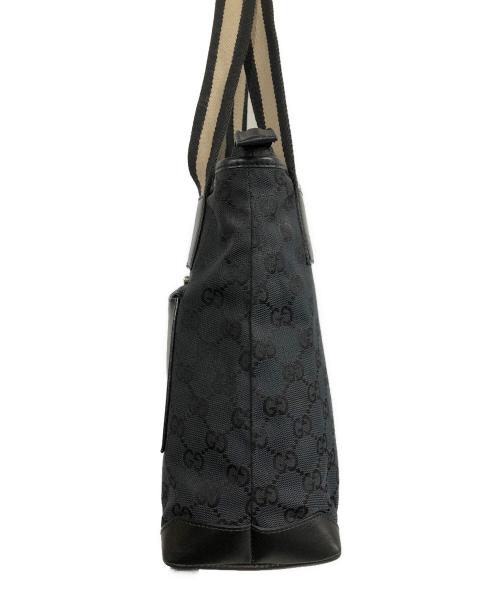 GUCCI（グッチ）GUCCI (グッチ) キャンバス　トートバッグ ブラックの古着・服飾アイテム