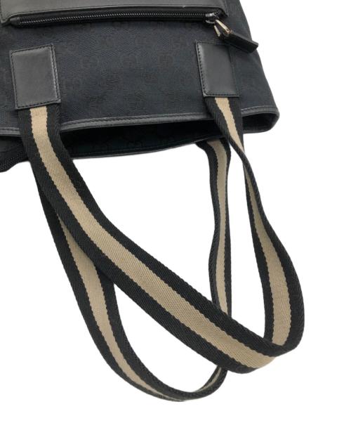 GUCCI（グッチ）GUCCI (グッチ) キャンバス　トートバッグ ブラックの古着・服飾アイテム