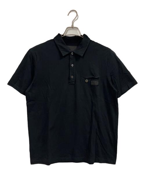 PRADA（プラダ）PRADA (プラダ) ポロシャツ ブラック サイズ:XLの古着・服飾アイテム