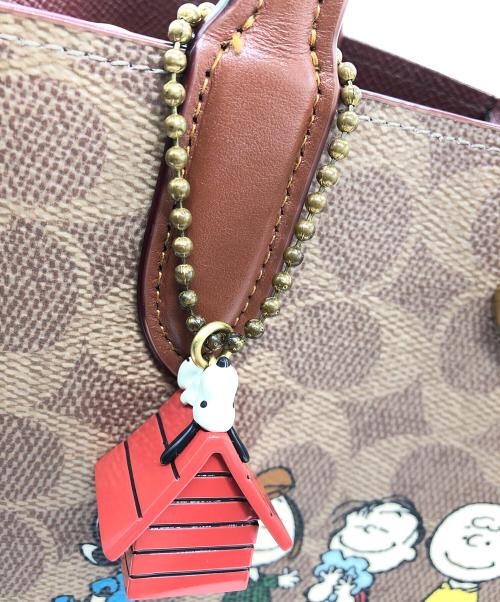 COACH（コーチ）COACH (コーチ) PEANUTS (ピーナッツ) 2WAYバッグ ブラウンの古着・服飾アイテム