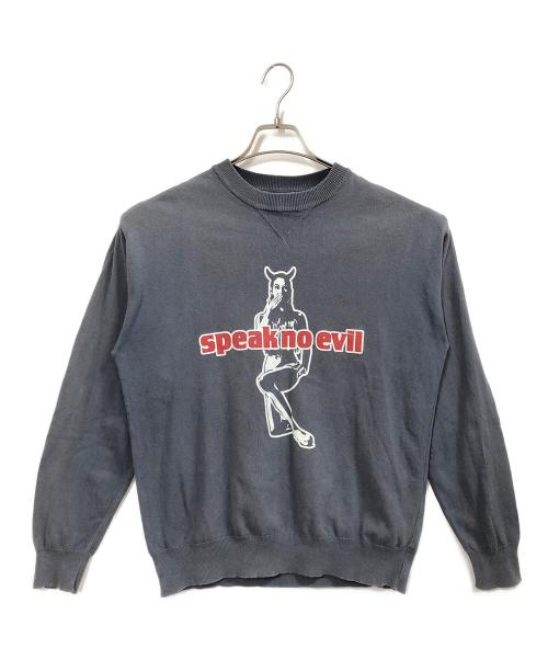 hysteric（ヒステリック）hysteric (ヒステリック) クルーネックスウェット ブルー サイズ:Lの古着・服飾アイテム