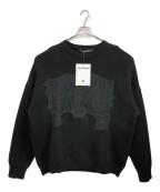 GRAFFITIONMINDグラフィティオンマインド）の古着「ILLUSION FANTASY HEAVY KNIT SWEATER / 厚手ニット」｜ブラック