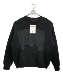 GRAFFITIONMIND（グラフィティオンマインド）の古着「ILLUSION FANTASY HEAVY KNIT SWEATER / 厚手ニット」｜ブラック