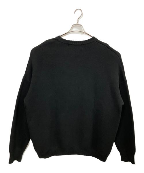 GRAFFITIONMIND（グラフィティオンマインド）GRAFFITIONMIND (グラフィティオンマインド) ILLUSION FANTASY HEAVY KNIT SWEATER / 厚手ニット ブラック サイズ:2の古着・服飾アイテム