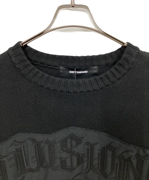 GRAFFITIONMIND（グラフィティオンマインド）GRAFFITIONMIND (グラフィティオンマインド) ILLUSION FANTASY HEAVY KNIT SWEATER / 厚手ニット ブラック サイズ:2の古着・服飾アイテム