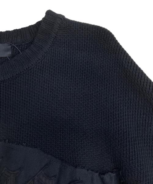 GRAFFITIONMIND（グラフィティオンマインド）GRAFFITIONMIND (グラフィティオンマインド) ILLUSION FANTASY HEAVY KNIT SWEATER / 厚手ニット ブラック サイズ:2の古着・服飾アイテム