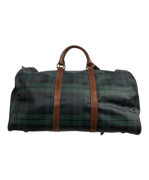 POLO RALPH LAUREN（ポロ・ラルフローレン）POLO RALPH LAUREN (ポロ・ラルフローレン) ボストンバッグ グリーン×ブラウンの古着・服飾アイテム