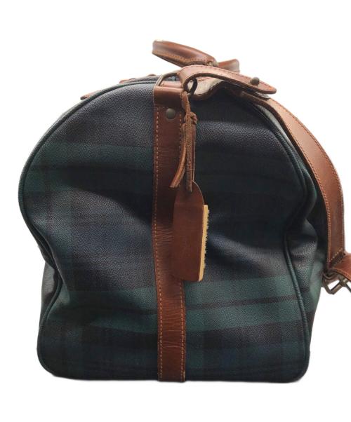 POLO RALPH LAUREN（ポロ・ラルフローレン）POLO RALPH LAUREN (ポロ・ラルフローレン) ボストンバッグ グリーン×ブラウンの古着・服飾アイテム
