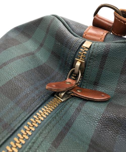 POLO RALPH LAUREN（ポロ・ラルフローレン）POLO RALPH LAUREN (ポロ・ラルフローレン) ボストンバッグ グリーン×ブラウンの古着・服飾アイテム