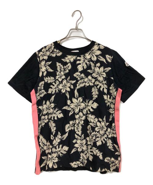 MONCLER（モンクレール）MONCLER (モンクレール) 半袖カットソー ブラック×ベージュ サイズ:Mの古着・服飾アイテム