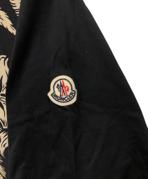 MONCLER（モンクレール）MONCLER (モンクレール) 半袖カットソー ブラック×ベージュ サイズ:Mの古着・服飾アイテム