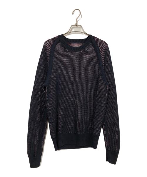 Maison Margiela（メゾンマルジェラ）Maison Margiela (メゾンマルジェラ) クルーネックニット ネイビー サイズ:Sの古着・服飾アイテム