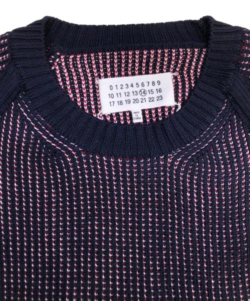 Maison Margiela（メゾンマルジェラ）Maison Margiela (メゾンマルジェラ) クルーネックニット ネイビー サイズ:Sの古着・服飾アイテム