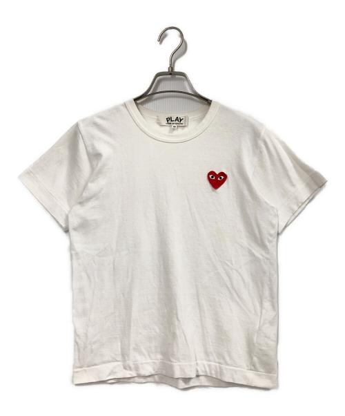 PLAY COMME des GARCONS（プレイコムデギャルソン）PLAY COMME des GARCONS (プレイコムデギャルソン) 半袖カットソー ホワイト サイズ:Mの古着・服飾アイテム