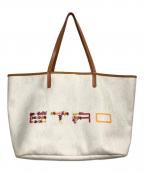 ETROエトロ）の古着「トートバッグ」｜ホワイト×ブラウン