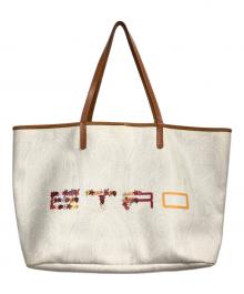 ETRO（エトロ）の古着「トートバッグ」｜ホワイト×ブラウン