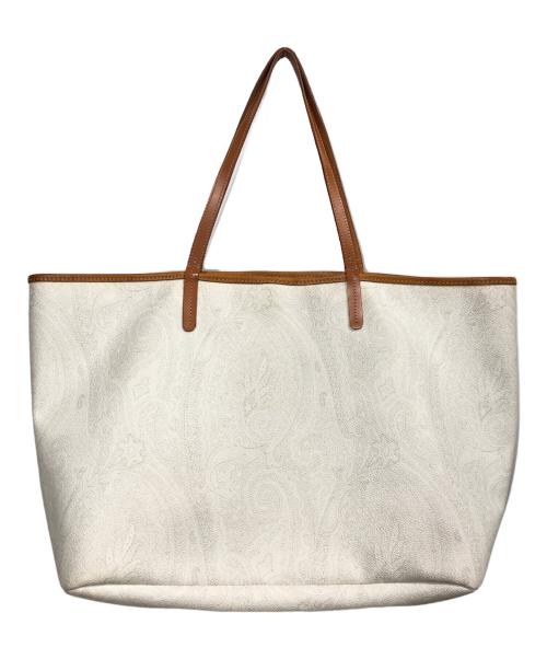 ETRO（エトロ）ETRO (エトロ) トートバッグ ホワイト×ブラウンの古着・服飾アイテム