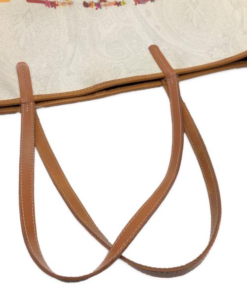 ETRO（エトロ）ETRO (エトロ) トートバッグ ホワイト×ブラウンの古着・服飾アイテム