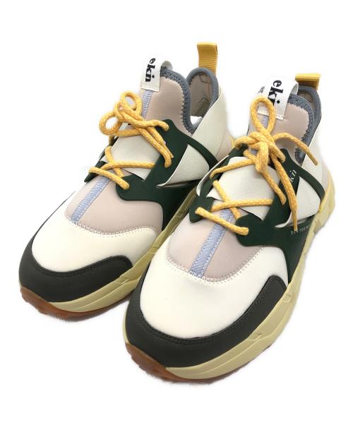 ekin（エクン）ekin (エクン) MARIGOLD/ローカットスニーカー ホワイト×グリーン サイズ:EU41 未使用品の古着・服飾アイテム