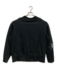 Y-3（ワイスリー）の古着「スカル刺繍ロゴ 黒ストライプ スウェット」｜ブラック