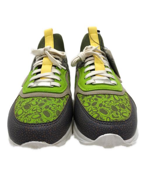 ekn（エクン）ekn (エクン) Designed in Bangladesh/スニーカー グリーン×グレー サイズ:38 未使用品の古着・服飾アイテム