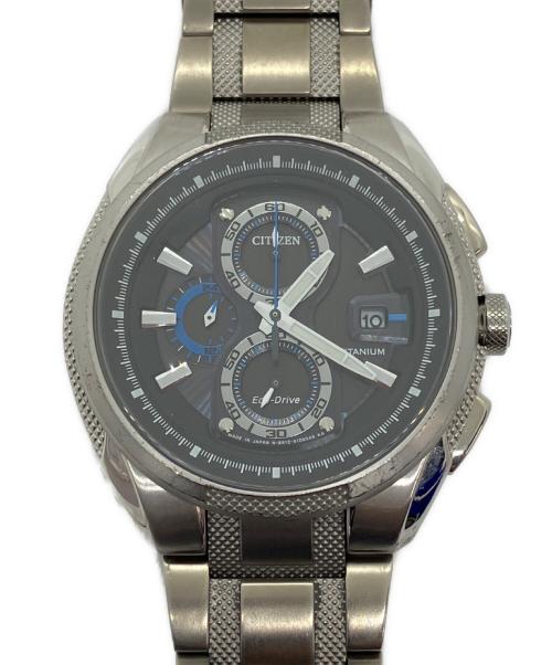 CITIZEN（シチズン）CITIZEN (シチズン) エコドライブ クロノグラフ チタニウム / 腕時計 ブラックの古着・服飾アイテム