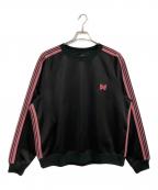 Needlesニードルズ）の古着「Track Crew Neck Shirt」｜ブラック×ピンク
