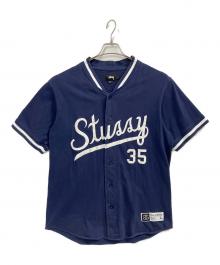 stussy（ステューシー）の古着「Script Baseball Jersey」｜ネイビー