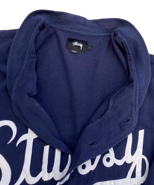 stussy（ステューシー）stussy (ステューシー) Script Baseball Jersey ネイビー サイズ:Ｌの古着・服飾アイテム