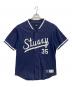 stussy（ステューシー）の古着「Script Baseball Jersey」｜ネイビー