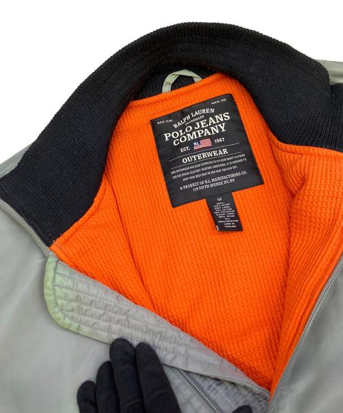 POLO JEANS（ポロジーンズ）POLO JEANS (ポロジーンズ) MA-1ジャケット カーキ サイズ:Mの古着・服飾アイテム
