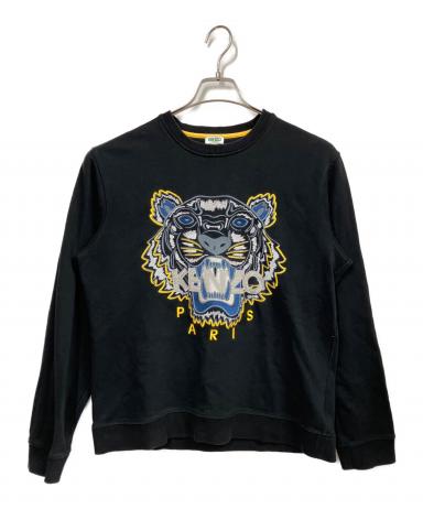 中古・古着通販】KENZO (ケンゾー) タイガー刺繍スウェット ブラック