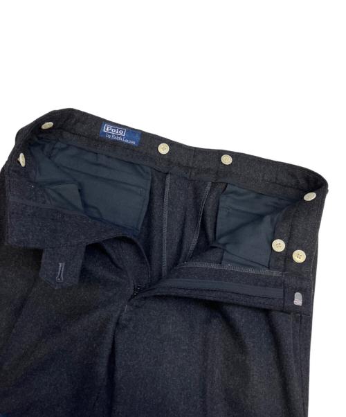 POLO RALPH LAUREN（ポロ・ラルフローレン）POLO RALPH LAUREN (ポロ・ラルフローレン) ウールスラックス ブラック サイズ:82の古着・服飾アイテム