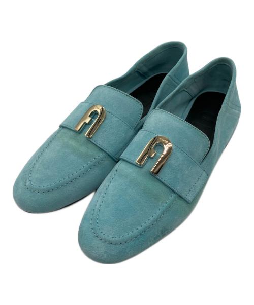 FURLA（フルラ）FURLA (フルラ) スウェードローファー スカイブルー サイズ:39の古着・服飾アイテム